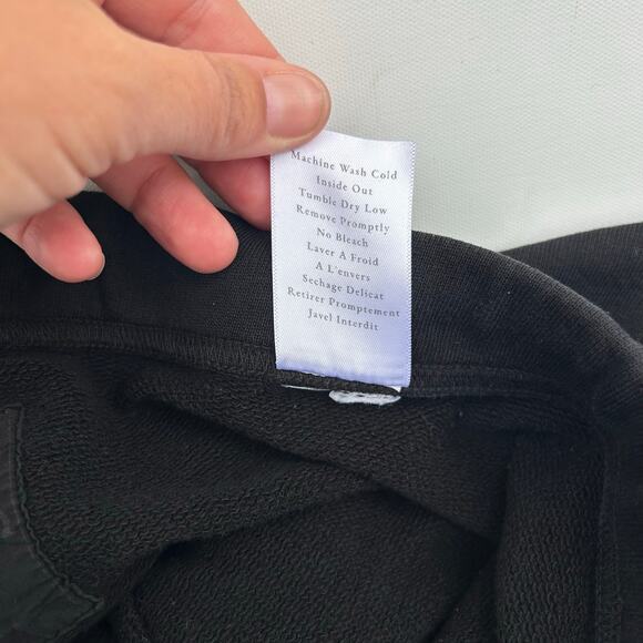 Frank & Eileen Catherine Favorite Sweatpants Fleece Cropped Wide Leg XS Black - Picture 10 of 10